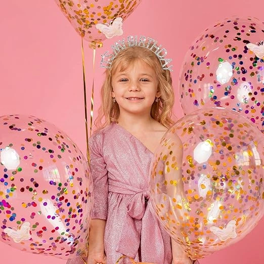 Kristal Taşlı Gümüş Renk İt's My Birthday Yazılı Doğum Günü Parti Tacı 14x16 Cm