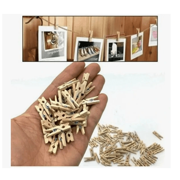 Mandal Mini Ahşap Mandal (10 Adet)