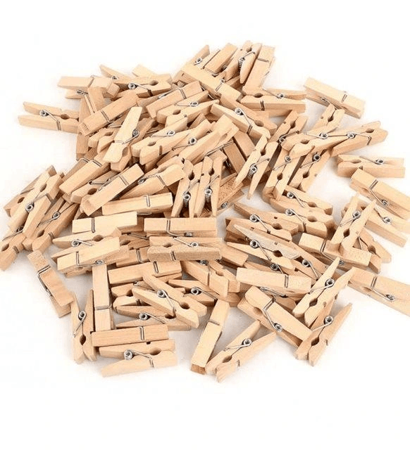 Mandal Mini Ahşap Mandal (100 Adet)