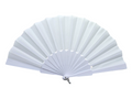 Plastik Düz Kumaş Yelpaze 12'li Beyaz