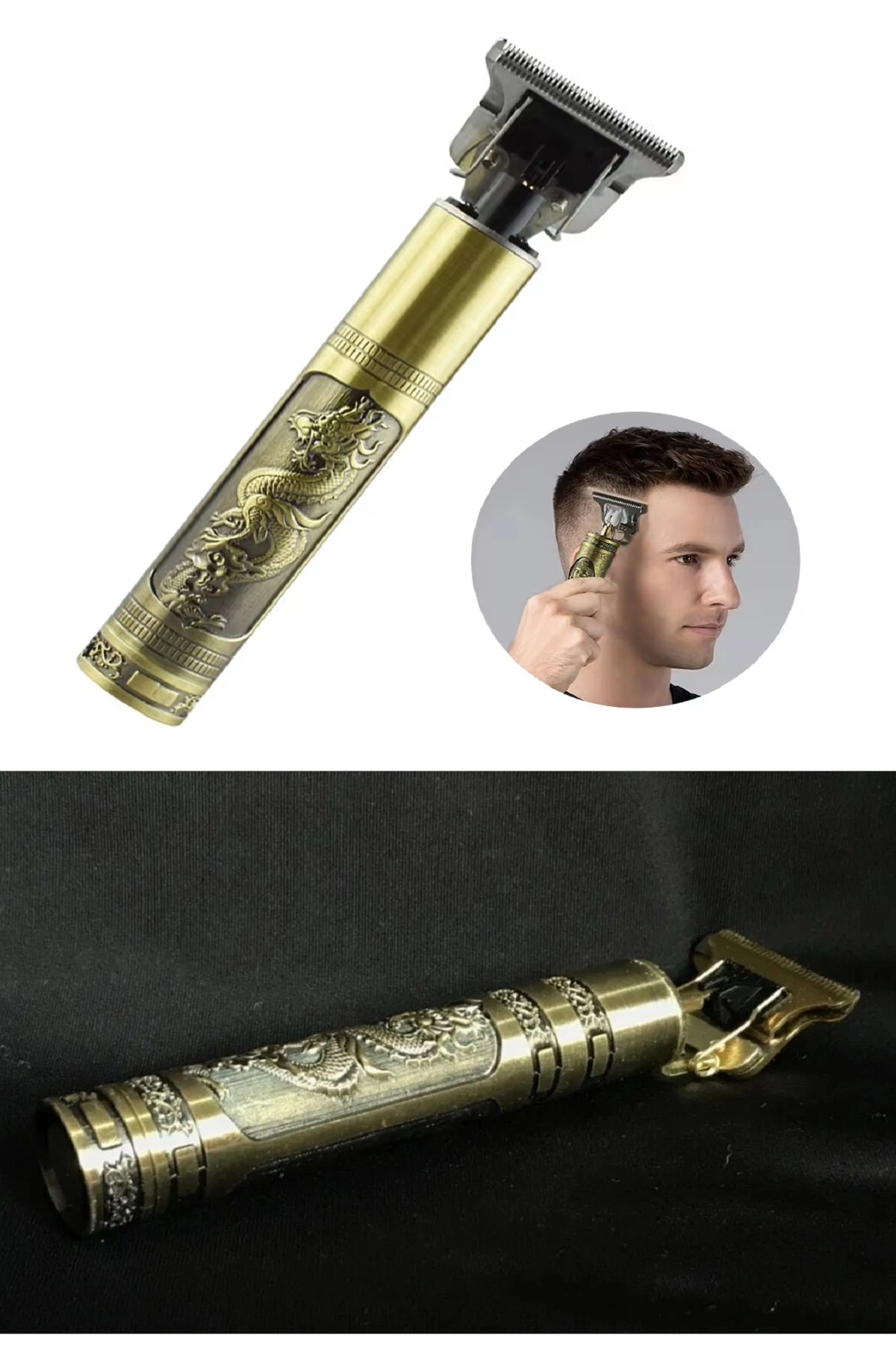 Ps-033 Çelik Kasa Profesyonel T-bıçak Saç Sakal Ense Ve Çizim Tıraş Makinesi