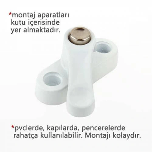 Pvc Kapı Pencere Emniyet Kilidi -  Düğmeli Pimapen Kilidi - Çelik