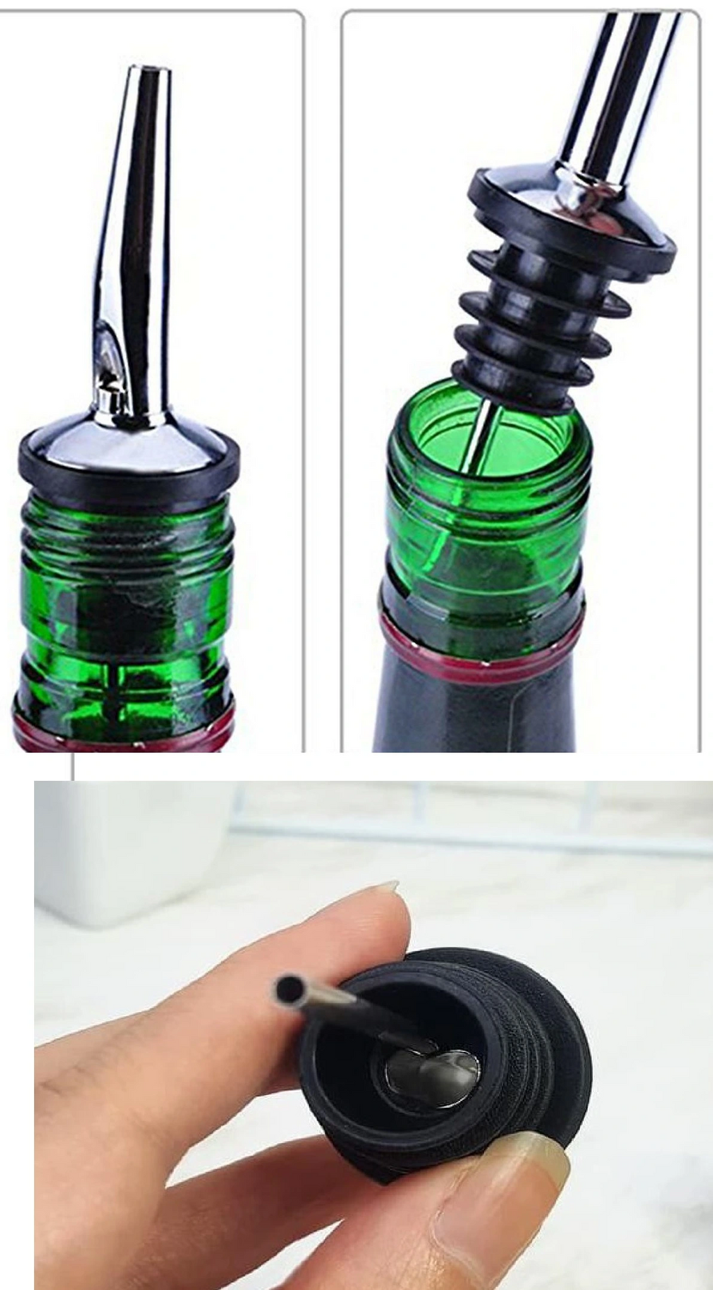 Şişe Ucu Servis Aparatı Damlalık Yağdanlık -şişe Tıpa Sürekli Akışlı Hava Delikli