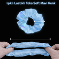 Soft Mavi Renk Led Işıklı Lastikli Saç Tokası - 3 Modlu Festival & Parti Saç Tokası