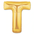 T Harf Folyo Balon Altın Renk  40 İnç