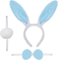 Tavşan Kostüm Seti Taç Papyon Ponpon Kuyruk Mavi