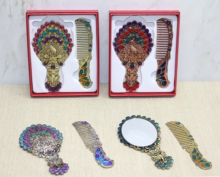 Tavuskuşu Ayna Ve Tarak Seti Küçük Boy Alk4990