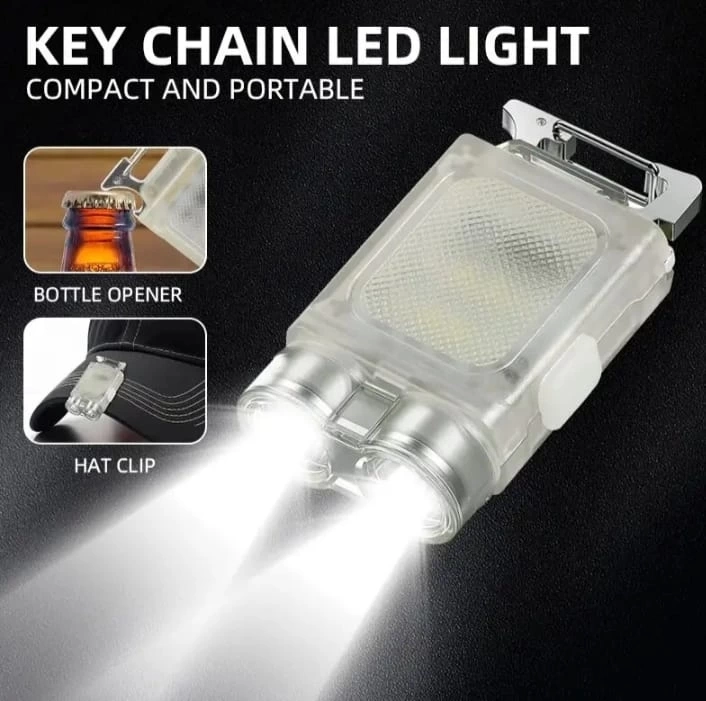 V15 Edc El Feneri 1200lm Anahtarlık Işık Tip-c Şarj Edilebilir Taşınabilir Mini Torch Mıknatıs Klips Ile Kamp Cep Fener