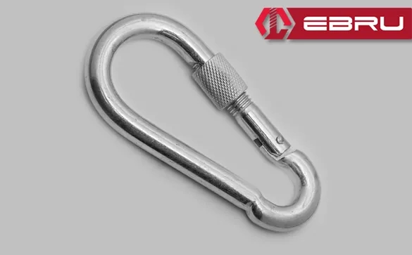 Vidalı Karabina, Kanca, Çengel 11mm - 10 Adet