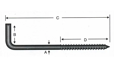 Vidalı Korniş Çivi No:7 - 4x70 - 100 Adet