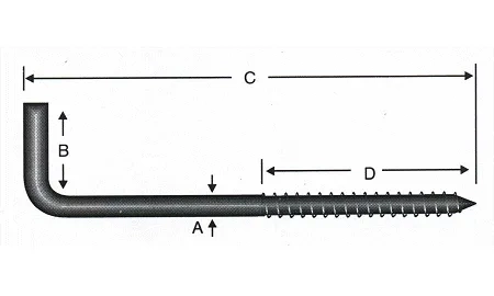 Vidalı Korniş Çivi No:8 - 4x80 - 10 Adet