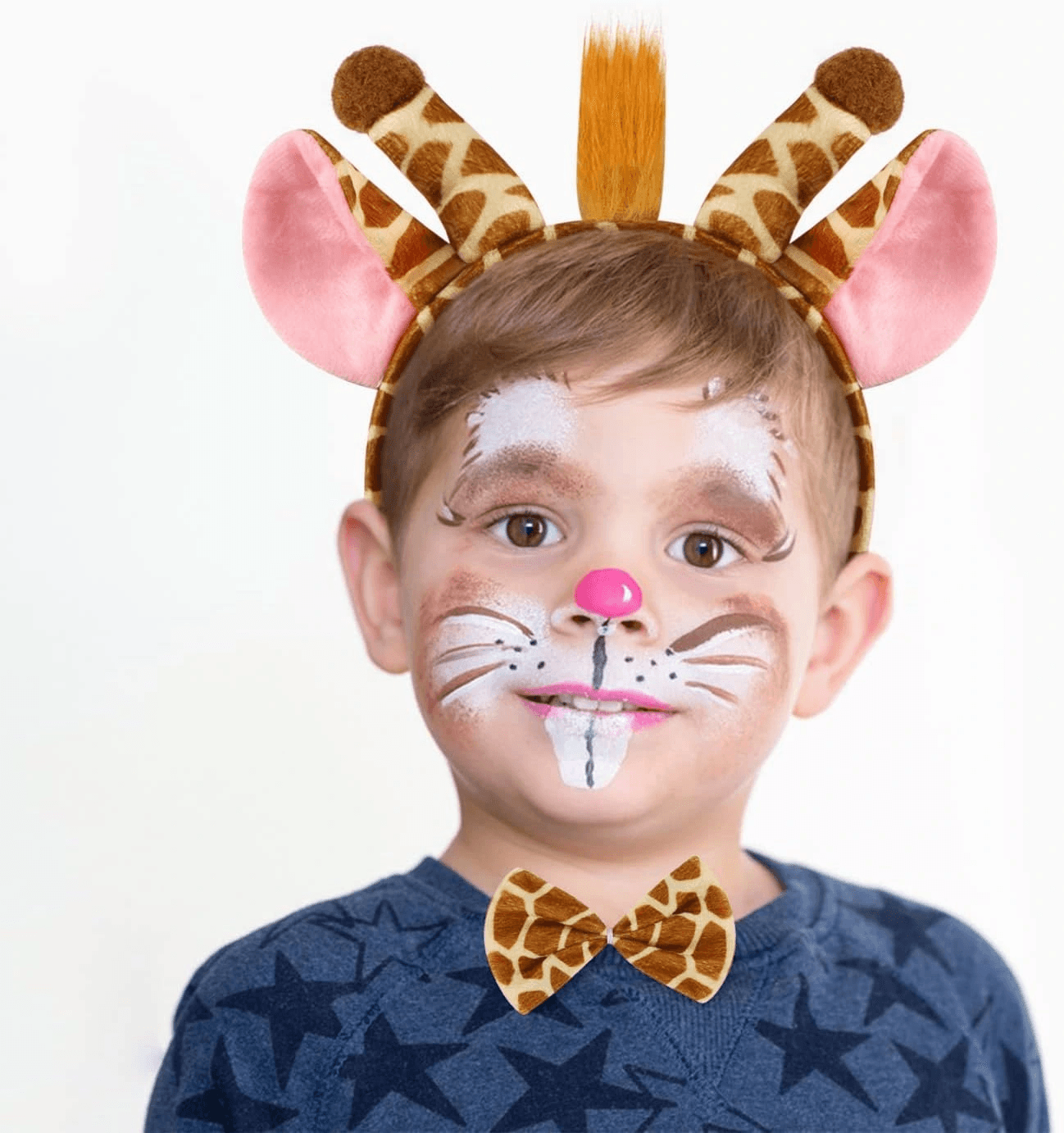 Zürafa Kosümü Aksesuar Seti 3 Lü - Taç Papyon Kuyruk